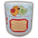 Más Pajaritos - Mug Oreja de Corazón