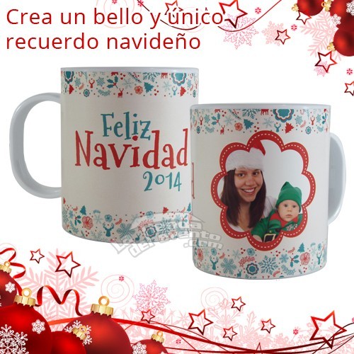 Mug Navideño Bicolor