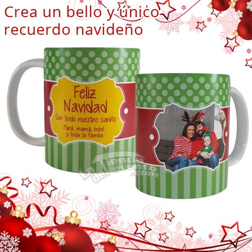 Mug Navideño Pepas y Rayas